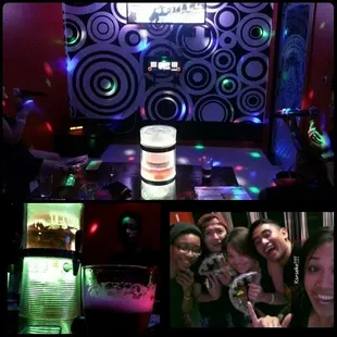 Private group karaoke room! Amazing decor and lights!