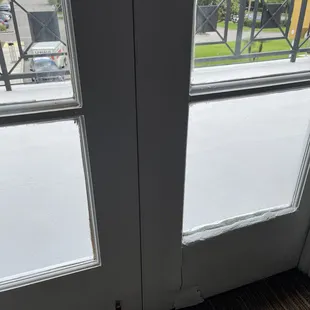 Doors to our balcony....damaged &amp; didn't open