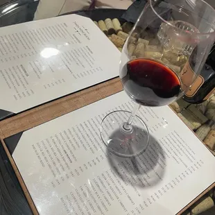 Wine menu
