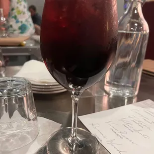 Sangría con vino tinto Italiano