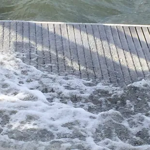 Windy day on the pier