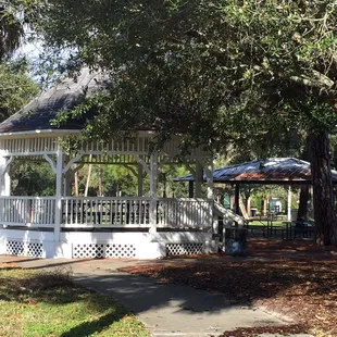 Gazebo and picnic tables
