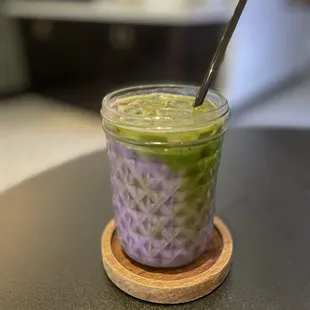 Ube matcha latter w/ oat milk