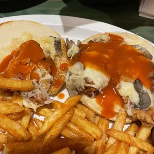 The Buffalo sauce they brought to my table after asking for it to use for my Buffalo chicken sandwich that didn't come with Buffalo sauce.