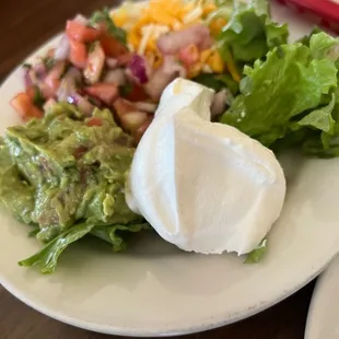 a plate of mexican food