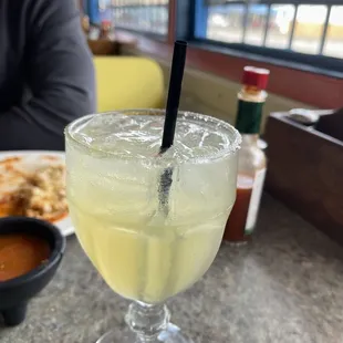 Top shelf margarita on the rocks