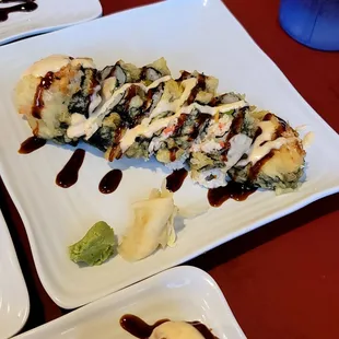 Crazy Roll - it's a Tempura California Roll. - really really good.