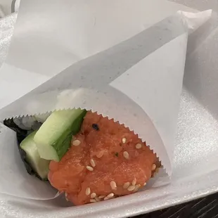 Spicy tuna hand roll