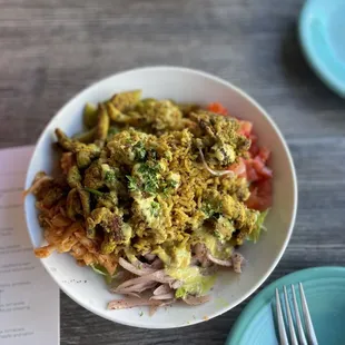 Chicken shawarma bowl