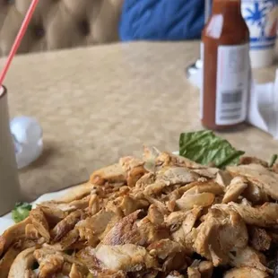 a plate of food on a table