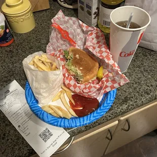 Cheeseburger combo. Tossed it.