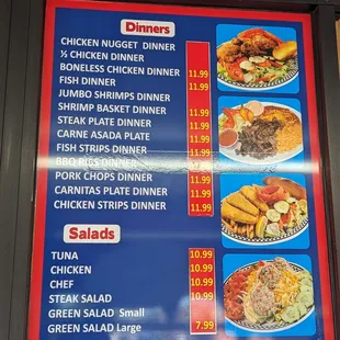 Dinners and Salad Menu - June 2023