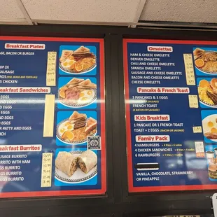 Breakfast and Breakfast Burritos Menu - June 2023