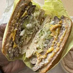 Double cheeseburger