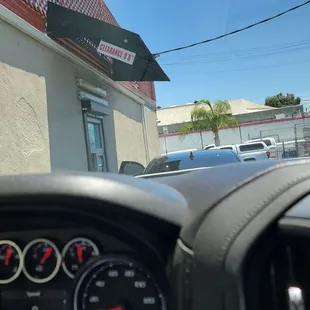 In the drive thru