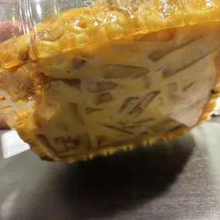 A look under my chili cheese fries plate