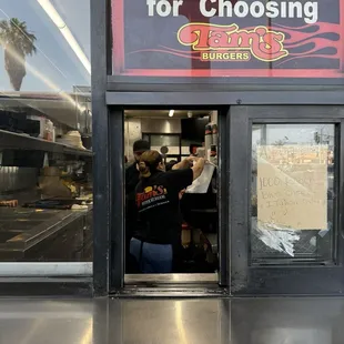 Drive thru pick up window.