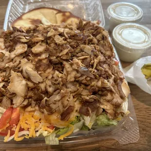 I swear there is salad under there somewhere