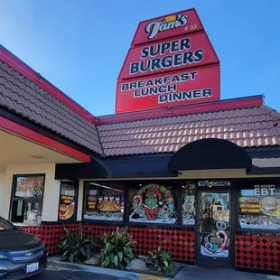 the front of the restaurant
