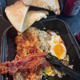 Eggs &amp; Bacon I thought Breakfast was Good here?  But having A Line Means Nothing. The Food had No Flavor to it, Never Again....