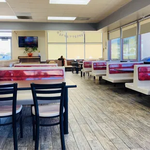 Spacious indoor seating area