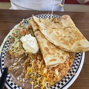 Chicken quesadilla breakfast