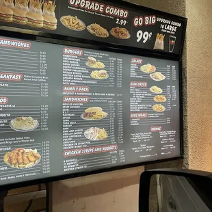 Current menu prices