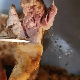 Raw chicken - I had to grill it at home so I could eat it!!!!