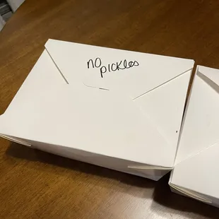 Special request noted on box  much appreciated