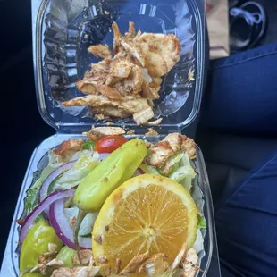 Chicken salad. Use a bigger container.