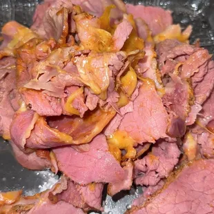 Pale no flavor boiled pastrami this pic makes it look edible