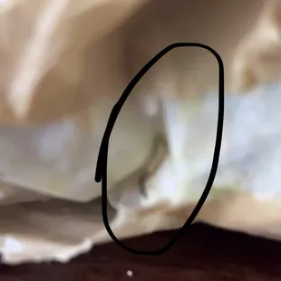 the bottom of a sandwich