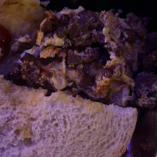 Hamburger meat omelette **gross**