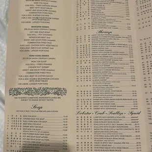 Menu - Oct 2022