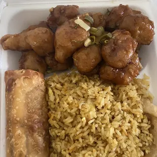 Orange Chicken lunch combo