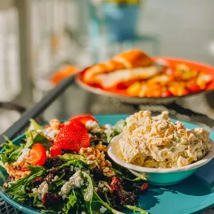 a plate of food on a table