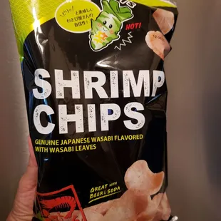 a bag of shrimp chips