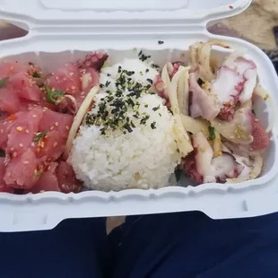 Shoyu poke and octopus