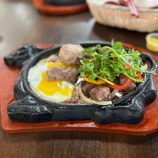 a plate of food on a table