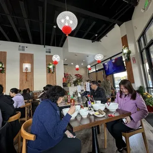 Small and tight inside but there are outside tables offered