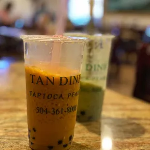 Thai tea and avocado