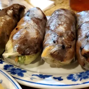 Charred Port Spring Rolls