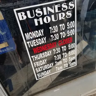 Business hours