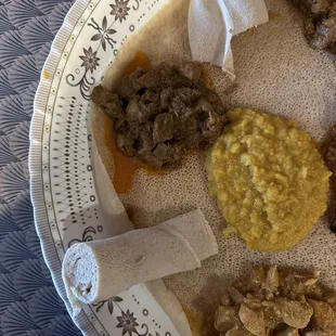 Meat Sampler &amp; Tana Tibs Lamb