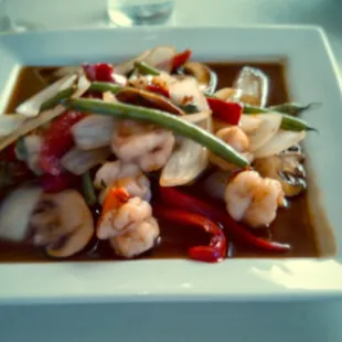 Spicy Thai Basil Shrimp Stir fry