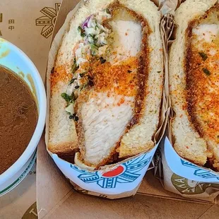 Chicken Katsu Sandwich with curry dip for an extra $3.