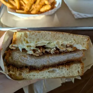 Pork Katsu Sandwich (looks a little dry, but it's not at all)