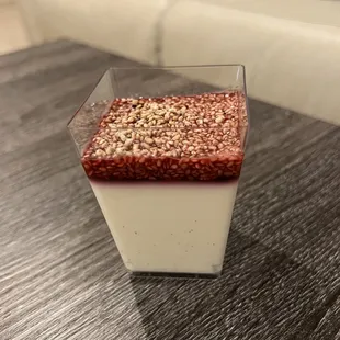 Panna cotta with sesame