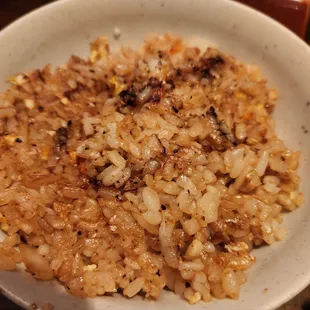 a bowl of rice and vegetables