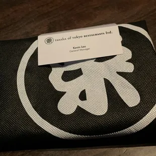 Free tote bag provided by the GM for using open table.